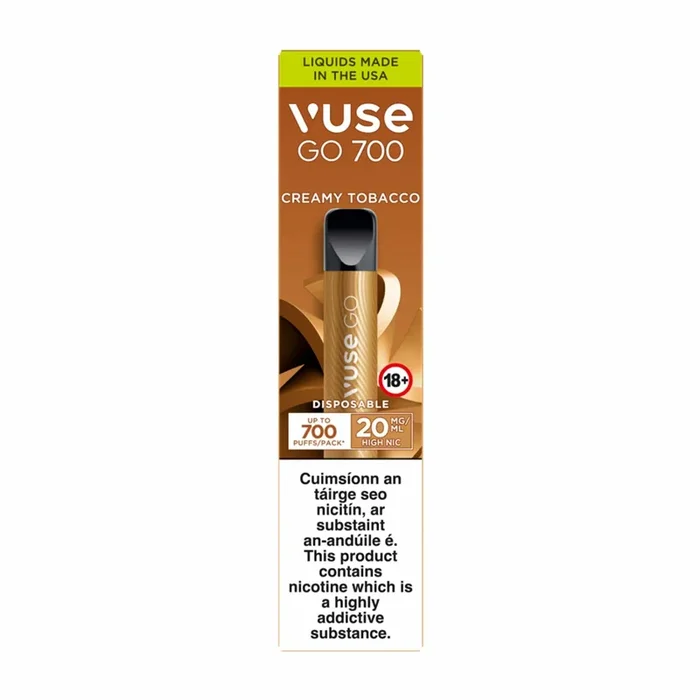 Vuse Go 700 Disposable Vape – Creamy Tobacco