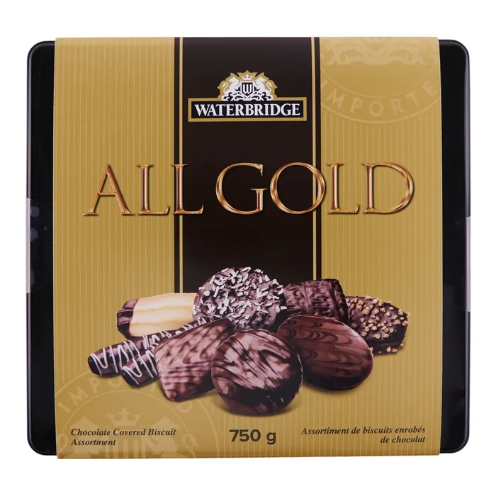 Waterbridge All Gold Assorted Cookie Tin, 750 g