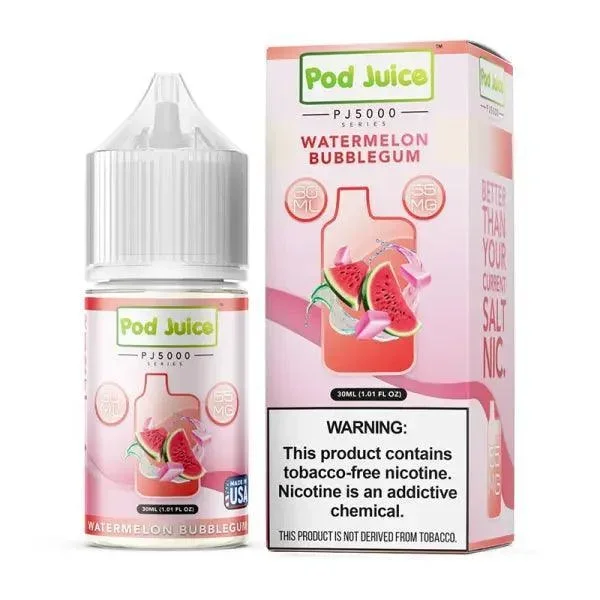 Watermelon Bubblegum – Pod Juice PJ5000 Salt 30mL