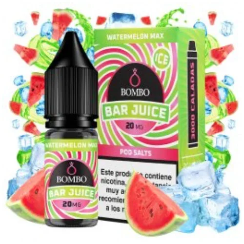 Watermelon Max Ice 10ml (Nicotine Salts) (Bar Juice by Bombo)