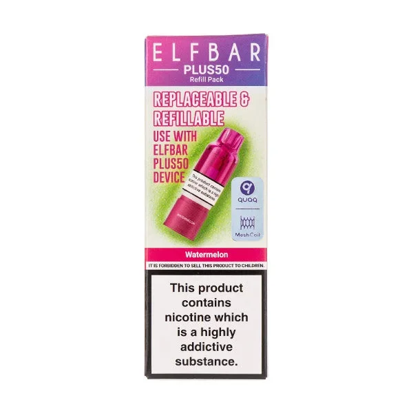 Watermelon Plus 50 Prefilled Pod + Refill by Elf Bar