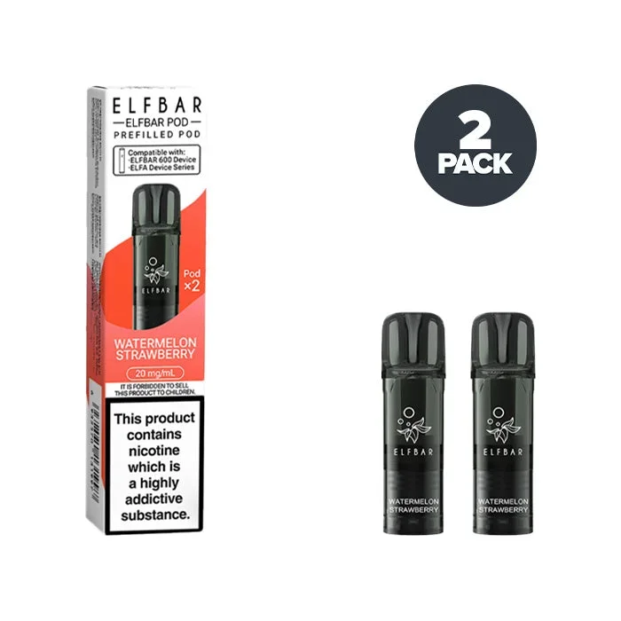 Watermelon Strawberry Elf Bar 600 Prefilled Pods