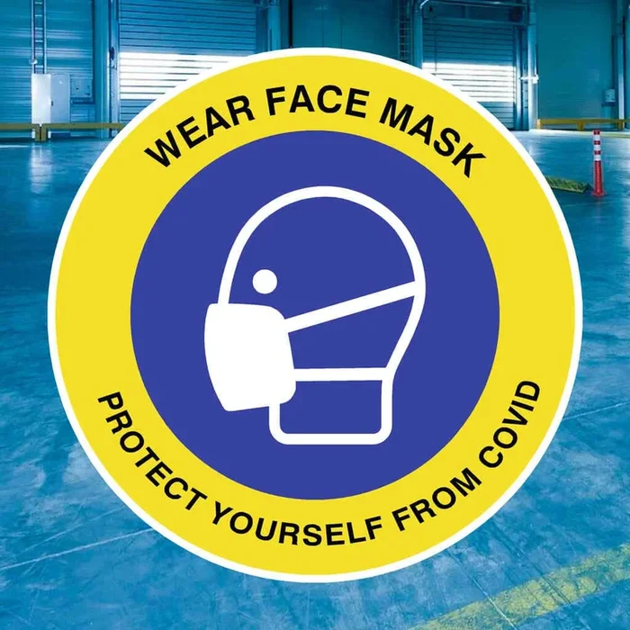 Wear A Face Mask Floor Sticker