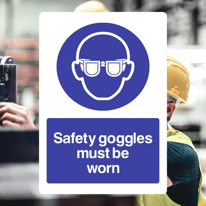 Wear Goggles Safety Sign