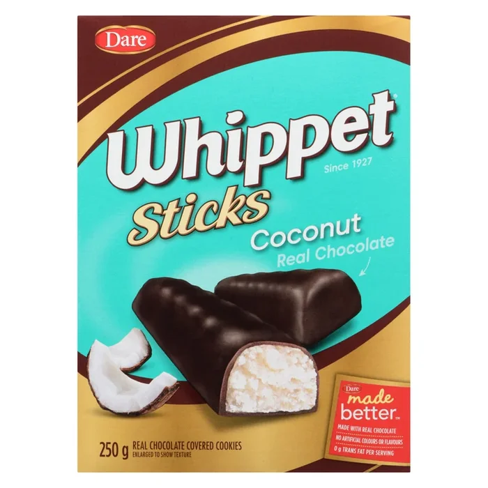 Whippet Sticks Coconut Chocolate Covered Cookies – 250 g
