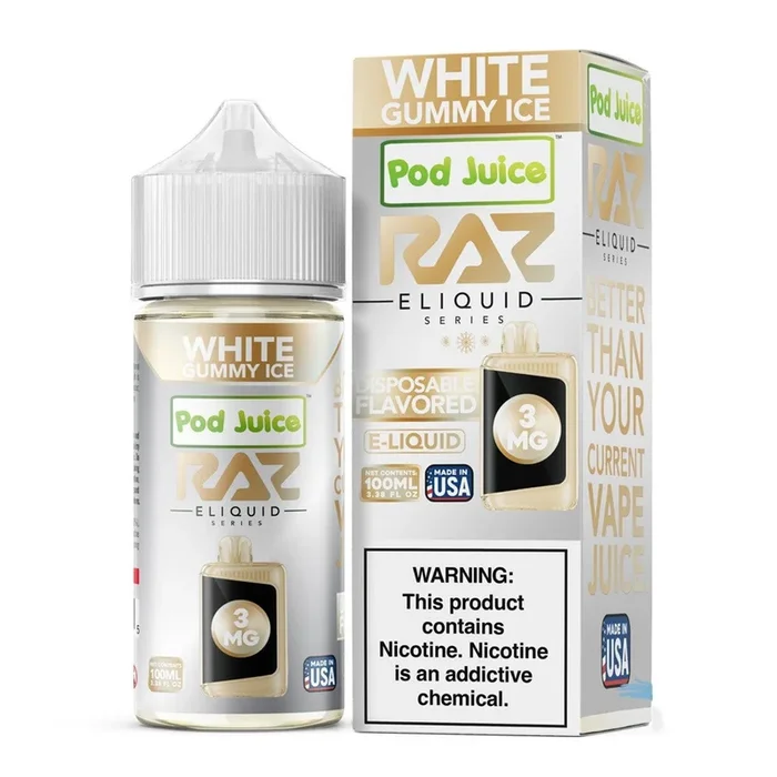 White Gummy Ice – POD Juice x RAZ 100mL