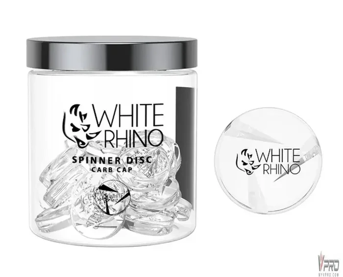 White Rhino Spinner Disc Glass Carb Cap