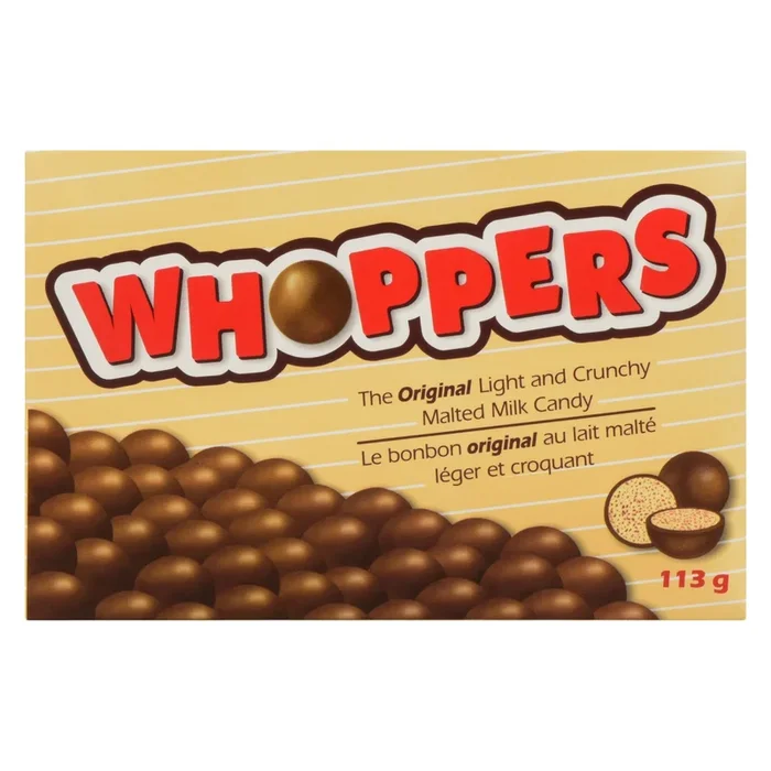 Whoppers the Original Light and Crunchy Malted Milk Candy, 113-g