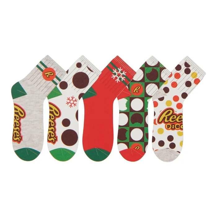 Women’s Licensed Candy Gift Box Socks, 5-Pack