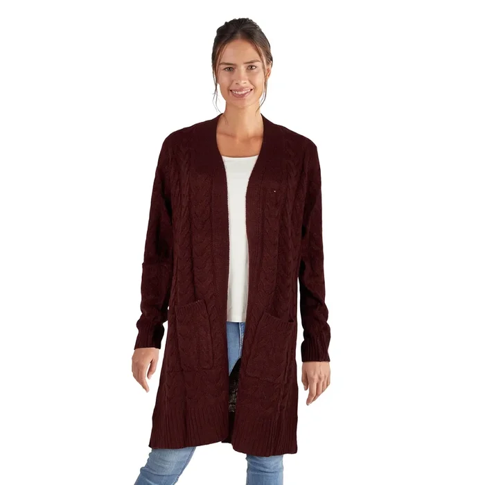 Women’s Open Front Cable Knit Cardigan