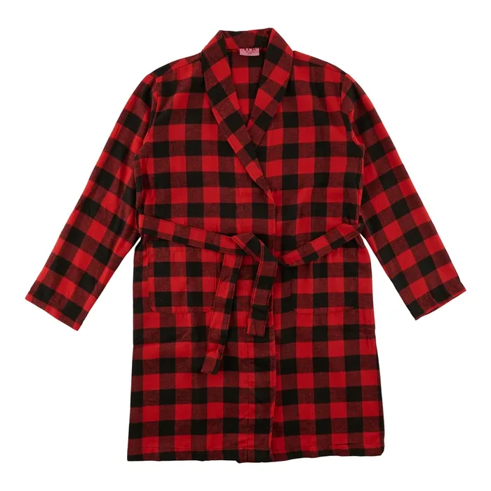 Women’s Plaid Knee-Length Flannel Robe