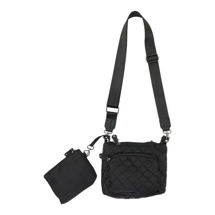 Women’s Quilted Crossbody Bag, 2-Piece