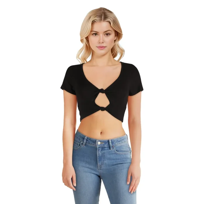 Women’s Short Sleeve Front Knot Top