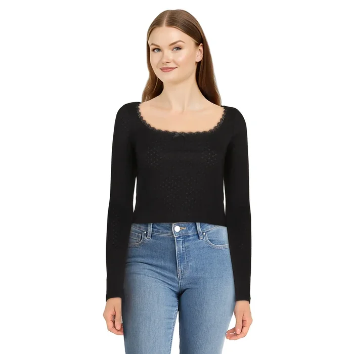 Women’s Squareneck Long Sleeve Top