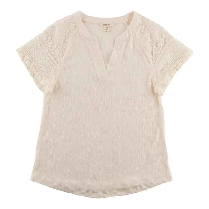 Women’s V-Neck Lace Detail Blouse