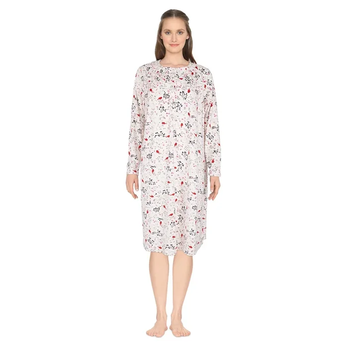 Women’s Velour Long Sleeve Night Gown