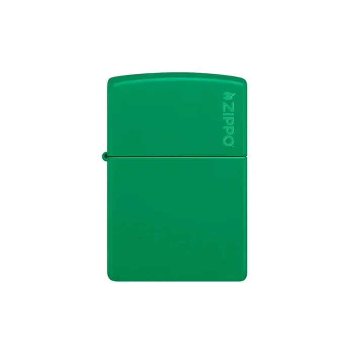 Zippo Lighter – Green Matte Zippo Logo